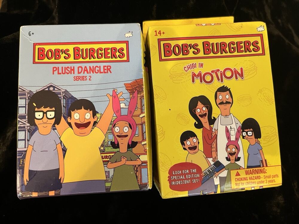Bobs Burgers Series 2 Plush Dangler Chibi In Motion Equest RaNaut -Icle Bob Lot
